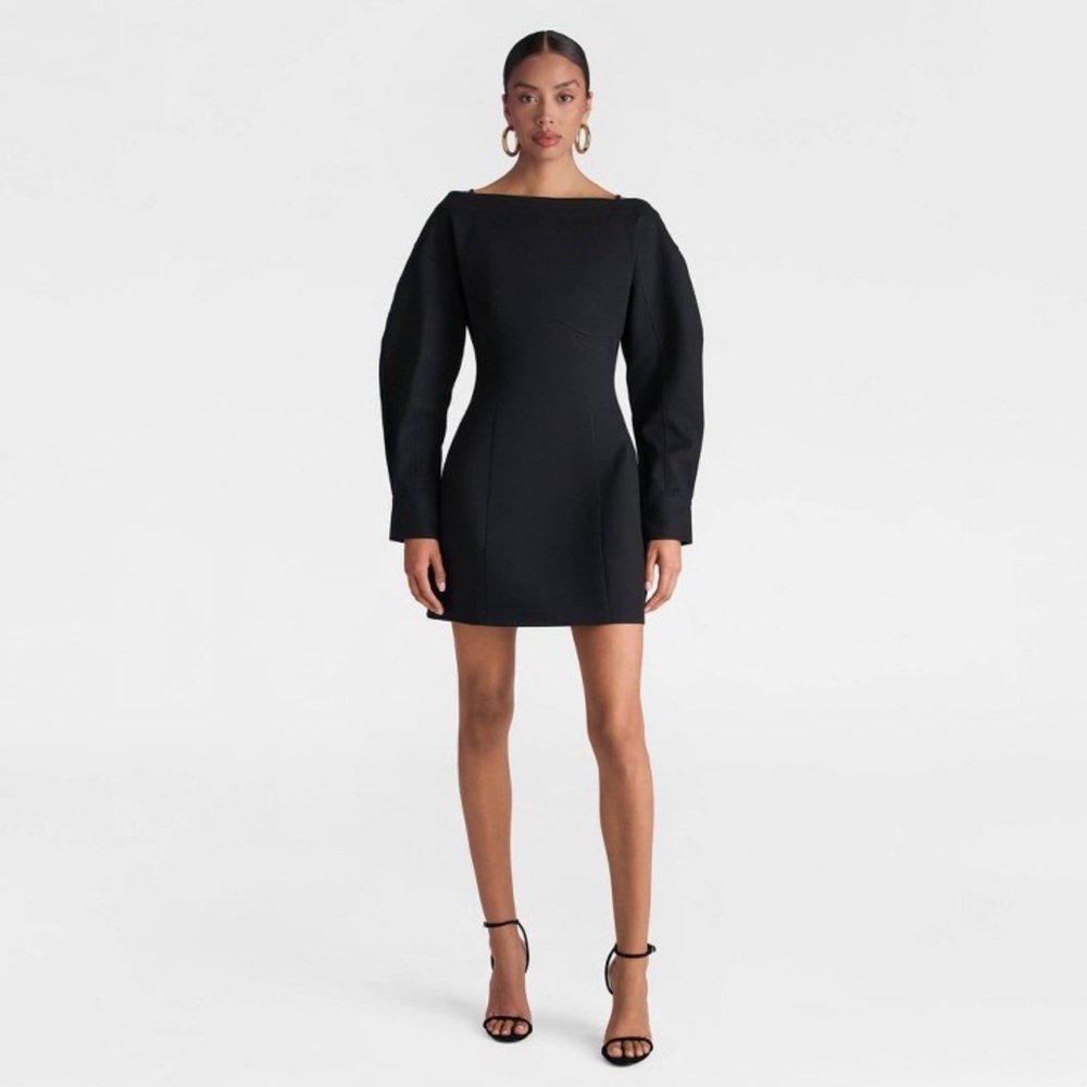 KBB by KAHLANA Women's 'The Boatneck Mini Dress' - Black
